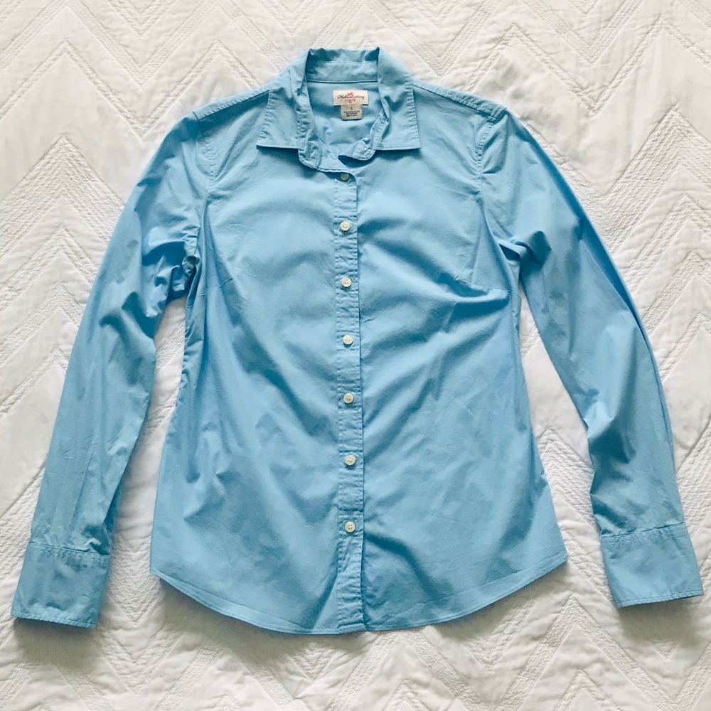 J. Crew Factory Blue Button Up Dress Shirt